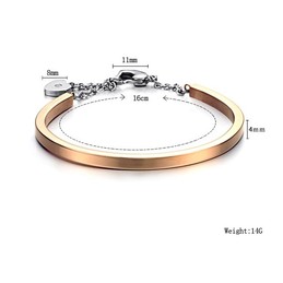 Reliable Quality Female Lock Shape Titanium Bangle 