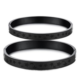 The Queen of Quality Stars Titanium Bangle For Lovers 