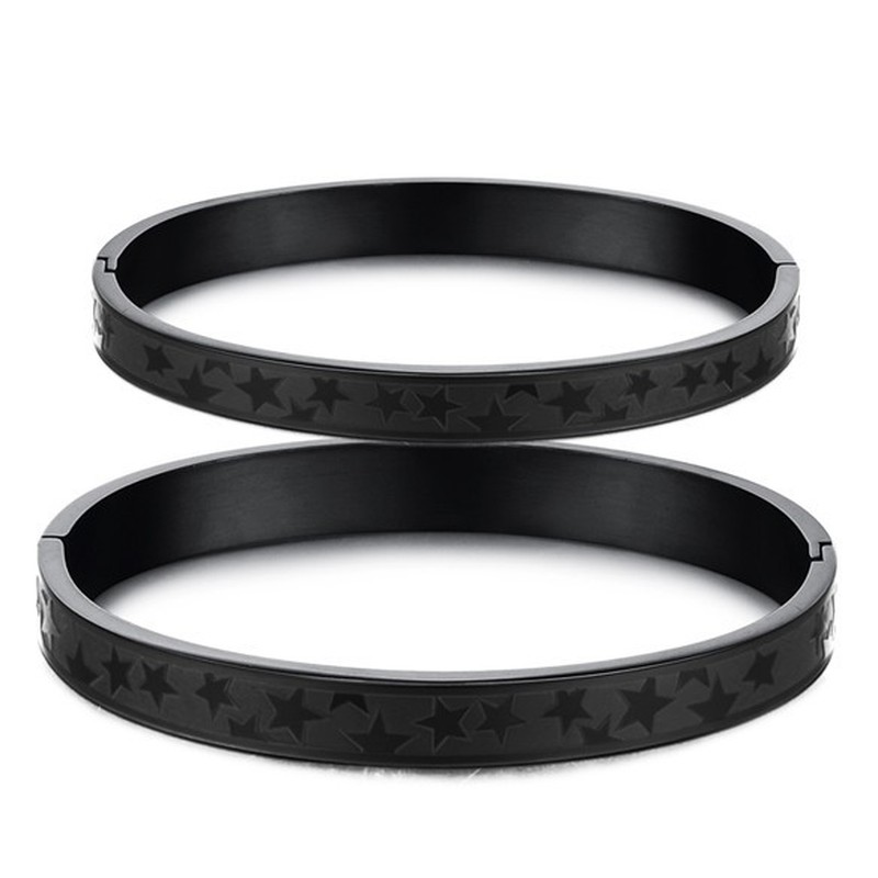 The Queen of Quality Stars Titanium Bangle For Lovers 