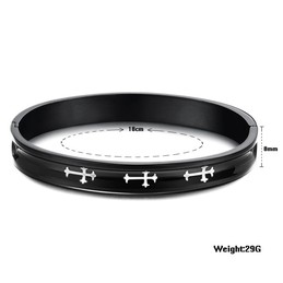 Durable in Use Cross Titanium Bangle For Lovers  