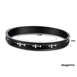 Durable in Use Cross Titanium Bangle For Lovers  