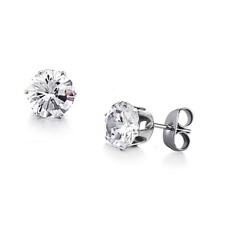Wide Varieties Female Titanium Earrings With Diamond