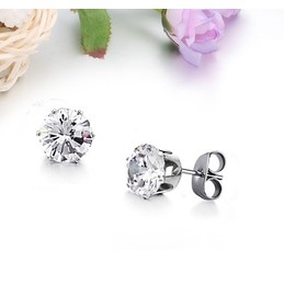 Wide Varieties Female Titanium Earrings With Diamond