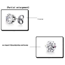 Wide Varieties Female Titanium Earrings With Diamond