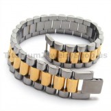 Mens Gloden Titanium Bracelet 18922