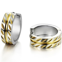 Reliable Reputation Female Maple Leaf Shape Titanium Earrings 