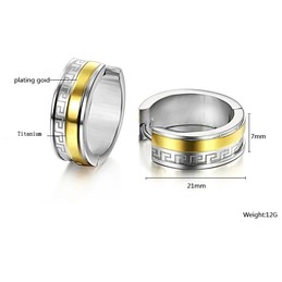 Easy to Use Wall Pattern Titanium Earrings 
