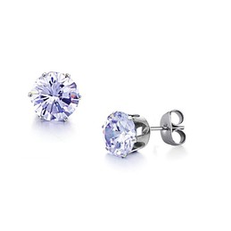 Superior Quality Titanium Earrings With Diamond