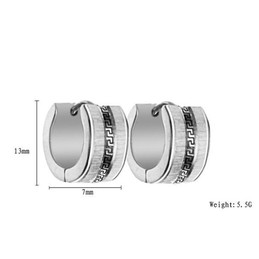 to Have a Long Story Female Wall Pattern Titanium Earrings 
