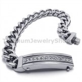 Mens Titanium Bracelet with Diamonds 19052