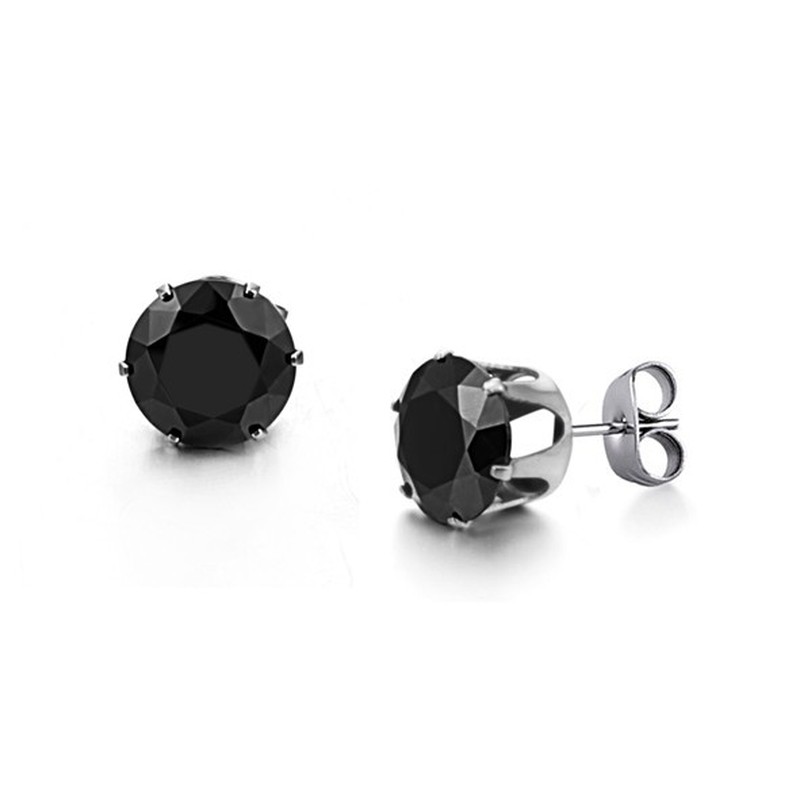High Quality Black Titanium Earrings 