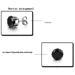 High Quality Black Titanium Earrings 