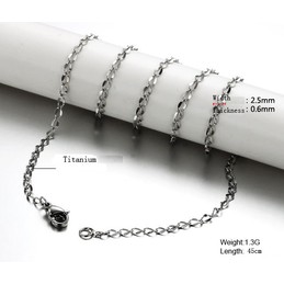 Wide Varieties Titanium Chain 