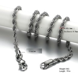 The Queen of Quality Twist Titanium Chain 