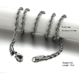 The Queen of Quality Twist Titanium Chain 