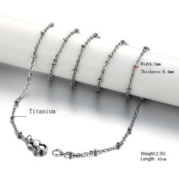 Reliable Reputation Allergy Free Titanium Chain With Pearl