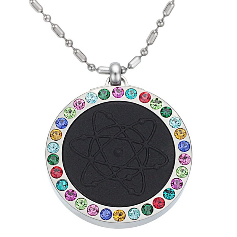 Durable in Use Health Titanium Pelelith Necklace With Diamond