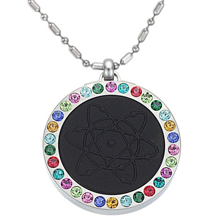 Durable in Use Health Titanium Pelelith Necklace With Diamond