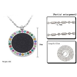Durable in Use Health Titanium Pelelith Necklace With Diamond