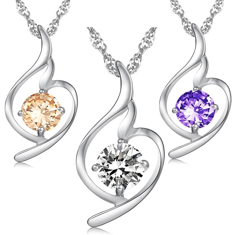 The Queen of Quality Female Fashion Platinum Plating Titanium Necklace With Diamond