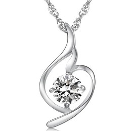 The Queen of Quality Female Fashion Platinum Plating Titanium Necklace With Diamond