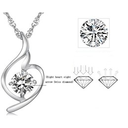 The Queen of Quality Female Fashion Platinum Plating Titanium Necklace With Diamond