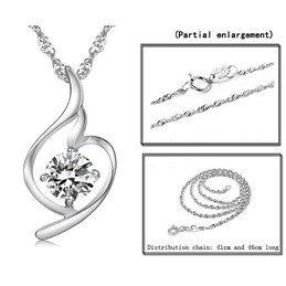 The Queen of Quality Female Fashion Platinum Plating Titanium Necklace With Diamond
