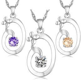 Excellent Quality Female Elegant Platinum Plating Titanium Necklace 
