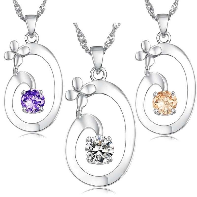 Excellent Quality Female Elegant Platinum Plating Titanium Necklace 