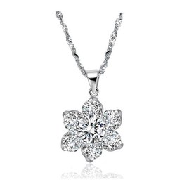 to Have a Long Story Female Platinum Plating Titanium Necklace With Rhinestone