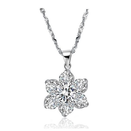 to Have a Long Story Female Platinum Plating Titanium Necklace With Rhinestone
