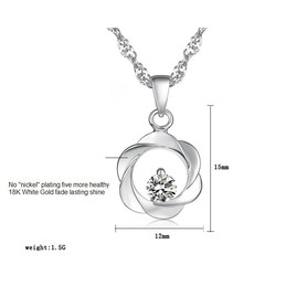 Quality and Quantity Assured Female ELegant Platinum Plating Titanium Necklace With Diamond