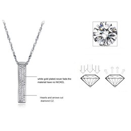 Wide Varieties Female Platinum Plating Titanium Necklace 