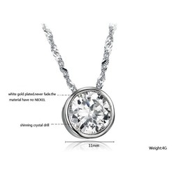 to Have a Long Story Female Platinum Plating Titanium Necklace With Rhinestone
