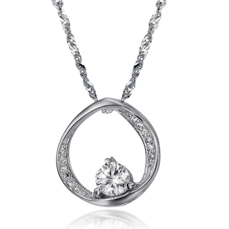 Stable Quality Female Concise Platinum Plating Titanium Necklace