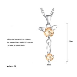 Quality and Quantity Assured Female Platinum Plating Titanium Necklace With Diamond