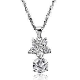 The Queen of Quality Female Star Platinum Plating Titanium Necklace With Rhinestone