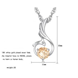 Excellent Quality Female Phoenix Shape Platinum Plating Titanium Necklace