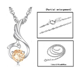Excellent Quality Female Phoenix Shape Platinum Plating Titanium Necklace