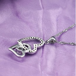 The Queen of Quality Female Sweetheart Platinum Plating Titanium Necklace