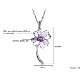 Durable in Use Female Clover Shape Platinum Plating Titanium Necklace 