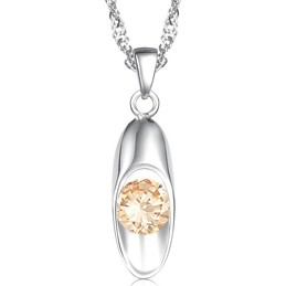 Quality and Quantity Assured Female Platinum Plating Titanium Necklace With Diamond