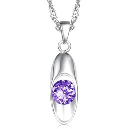 Quality and Quantity Assured Female Platinum Plating Titanium Necklace With Diamond