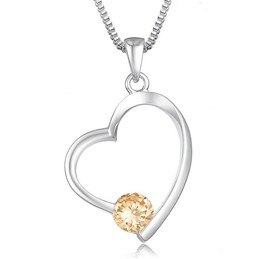 Wide Varieties Female Platinum Plating Titanium Necklace With Diamond