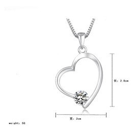 Wide Varieties Female Platinum Plating Titanium Necklace With Diamond