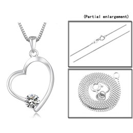 Wide Varieties Female Platinum Plating Titanium Necklace With Diamond