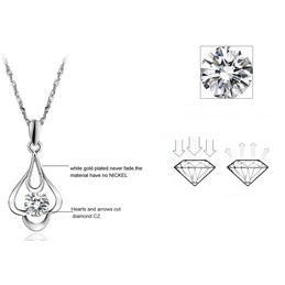 Quality and Quantity Assured Female Platinum Plating Titanium Necklace With Diamond