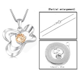 Excellent Quality Female Platinum Plating Titanium Necklace With Diamond
