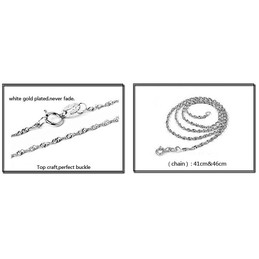 World-wide Renown Female Platinum Plating Titanium Necklace With Diamond