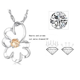 Wide Varieties Female Purple Platinum Plating Titanium Necklace With Diamond